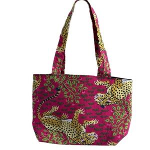 Handmade Pink Leopard Print Tote